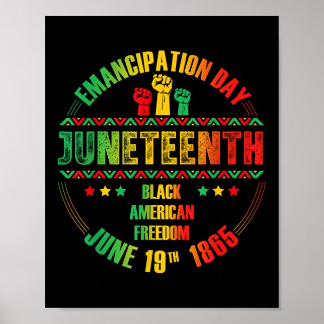 19:e Emancipation Day Black June 1865 M Poster (Framsidan)