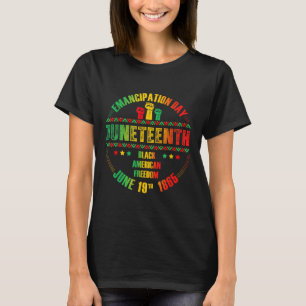 19:e Emancipation Day Black June 1865 M T Shirt