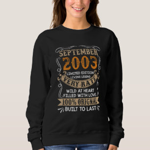 19:e födelsedag 2003 ÅRS ÅLDERLIG Vintage Septem T Shirt
