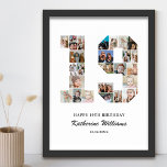 19:e födelsedag nummer 19 Anpassningsbar Fotokolla Poster<br><div class="desc">Fira tonårens milstolpe 19:e födelsedag med den här personligen 19 fotokollage poster. Anpassadets gåva är ett perfekt för att visning värdefulla minnen från ditt barns första år. Poster innehåller en samling foton som fångar in dessa speciella ögonblick och kan anpassas med ditt barns namn och födelsedatum. Det är ett unikt...</div>