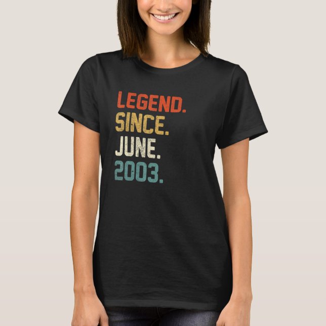 19:e födelsedagen 19:e årsled sedan juni 2003 t shirt (Framsida)