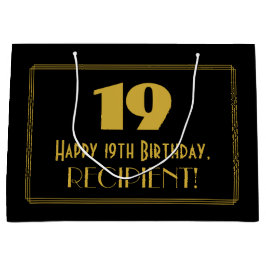 19:e födelsedagen - Art Deco Inspired Titta "19" o