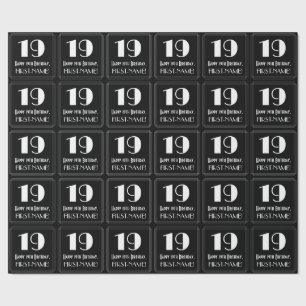 19:e födelsedagen - Art Deco Inspired Titta "19", Presentpapper
