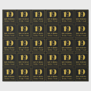 19:e födelsedagen ~ Art Deco Inspired Titta "19", Presentpapper