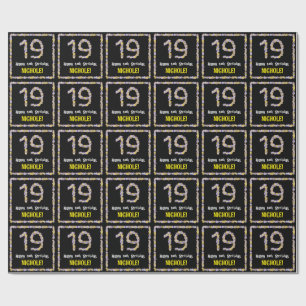 19:e födelsedagen: Blommigt Flowers Number, eget n Presentpapper