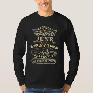 19:e födelsedagen för raserna juni 2003 19 år t shirt