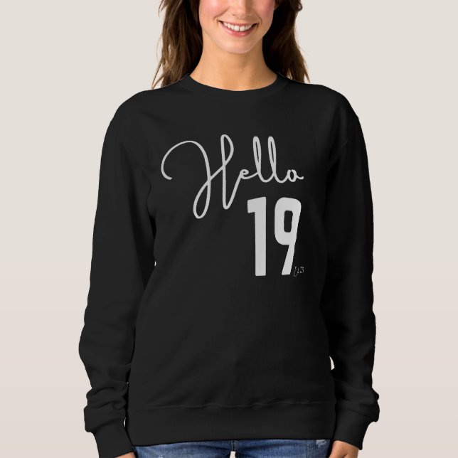 19:e födelsedagen Hej Nitton Hej 19:e Est 2003 T Shirt (Framsida)