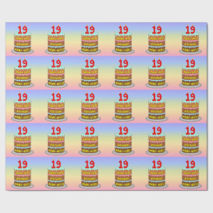 19:e födelsedagen: Roligt Cake and Candles + Anpas Presentpapper