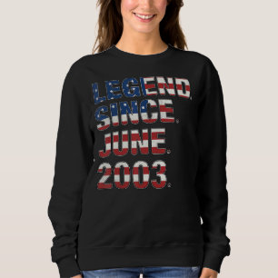 19:e födelsedagsdagen sedan juni 2003 USA flagga 1 T Shirt