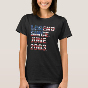 19:e födelsedagsdagen sedan juni 2003 USA flagga 1 T Shirt