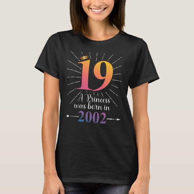 19:e födelsedagsgåva 19 år t shirt (Framsida)