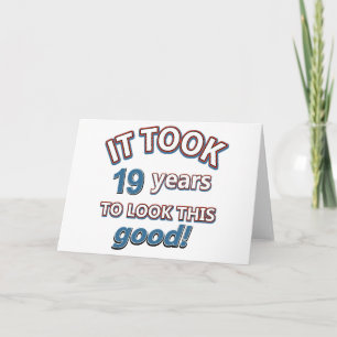 19:e födelsedagskalender kort