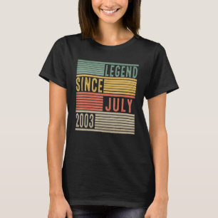 19:e födelsedagslängd sedan juli 2003 19 år t shirt