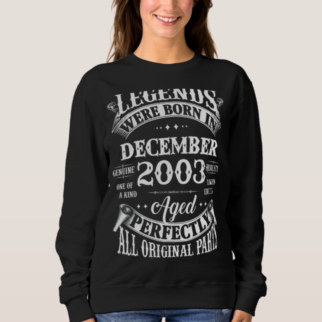 19:e födelsedagsljud född i december 2003 19 år t shirt (Framsida)