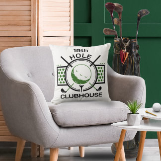 19:e Hål Clubhouse Golf Kudde