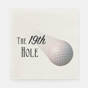 19:e Hål Golf Boll Pappersservett