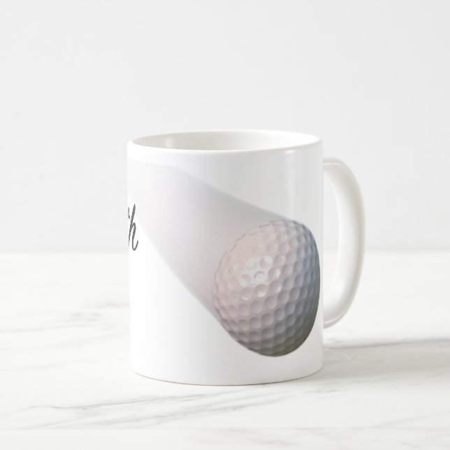 19:e Hål som flyger Golf Boll Kaffemugg (Framsida höger)