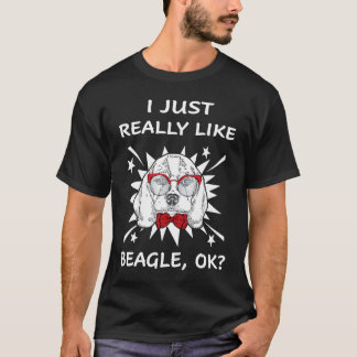 19 Jag bara Verkligen som Beagle T Shirt