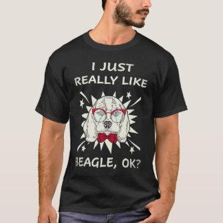 19 Jag gillar verkligen Beagle T Shirt