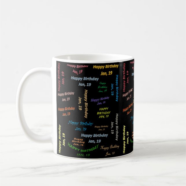 19 Januari Födelsedagsmugg Kaffemugg (Vänster)