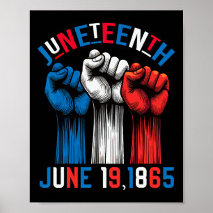 19 juni 1865, Rött vitt blått Flagga Färg Poster