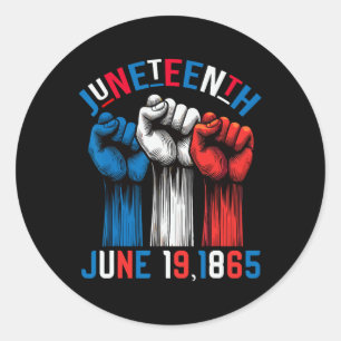 19 juni 1865, Rött vitt blått Flagga Färg Runt Klistermärke