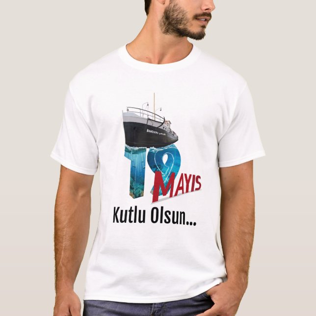 19 maj Vektorillustration Affischdesign T Shirt (Framsida)