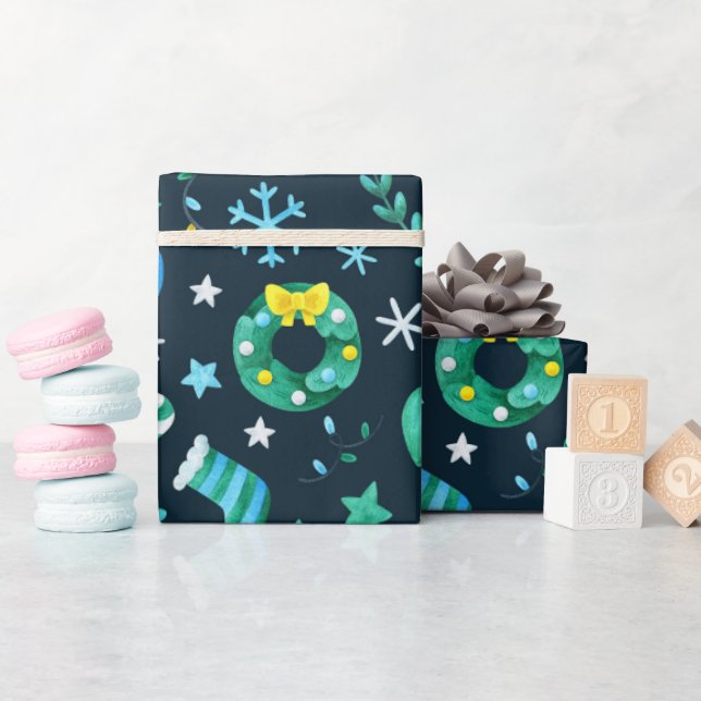 #19 Nautiska havets Pappra "stor Storlek" Presentpapper (Baby Shower)