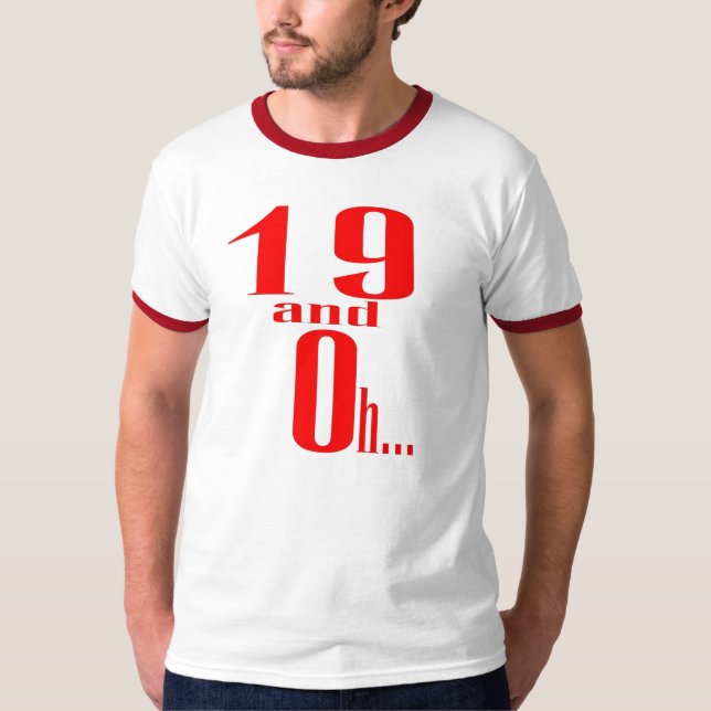 19 och Oh (tillbaka) alt-T-tröja, Tröja (Framsida)