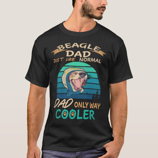 19 Pappa - Beagle Pappa Cooler Beagle T Shirt (Framsida)