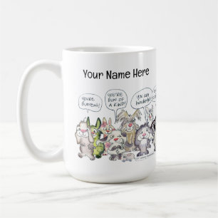 19 Tecknad Bunderful Bunny Rabbits Anpassningsbar Kaffemugg