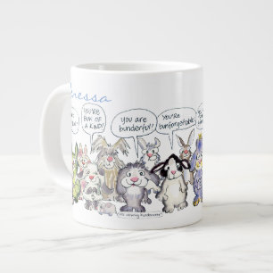 19 Tecknad Bunny Rabbits Jumbo Mugg