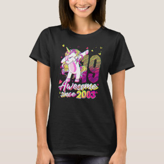 19 Years Old Unicorn Dabbing 19th Birthday Unicorn T Shirt