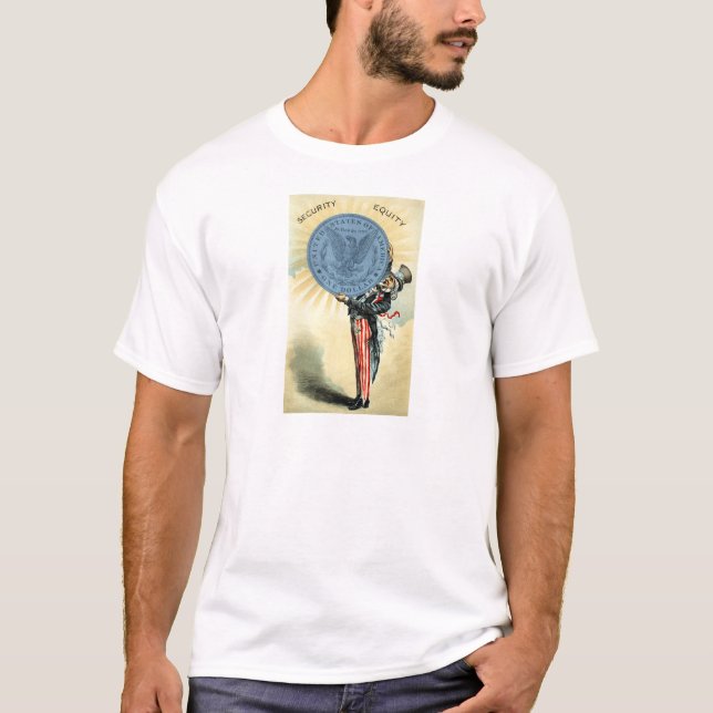 19C något liknandesilver för Uncle Sam T-shirt (Framsida)