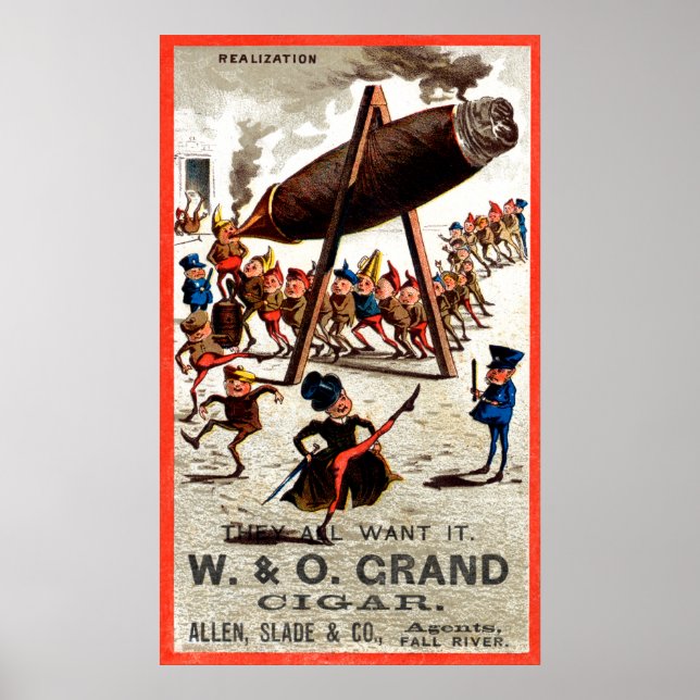 19C Vintage Grand Cigar Poster (Framsidan)