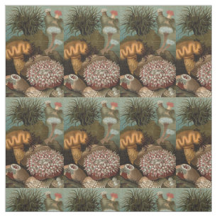 19th anemoner för århundradetryckhav tyg