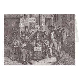 19th Århundradegatatandläkare i New York - Hälsningskort