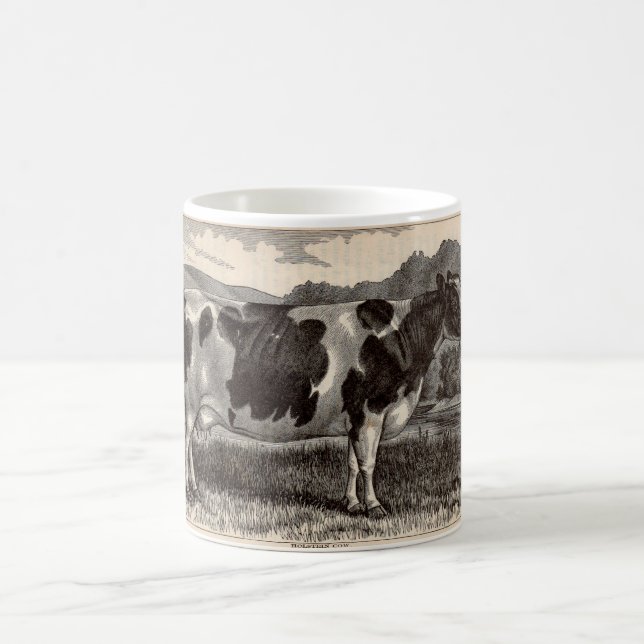 19th århundradetryckHolstein ko Kaffemugg (Center)