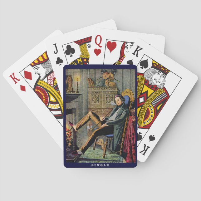 19th C. Bachelorond Casinokort (Baksidan)
