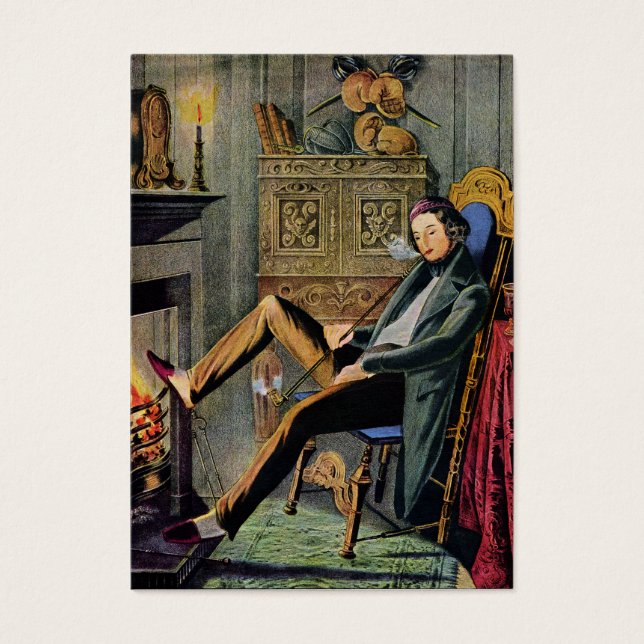 19th C. Bachelorond Visitkort (Framsidan)