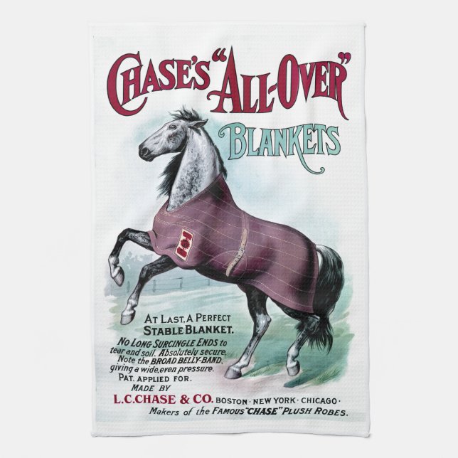 19th C. Chase Horse Blankets Kökshandduk (Vertikal)