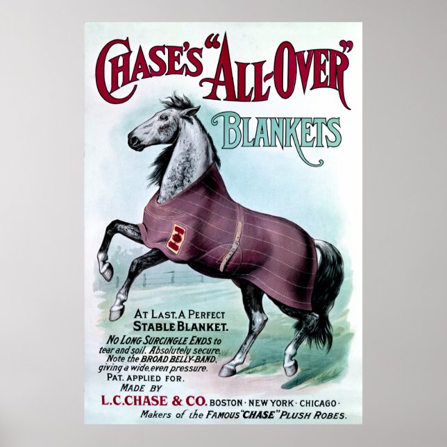19th C. Chase Horse Blankets Poster (Framsidan)
