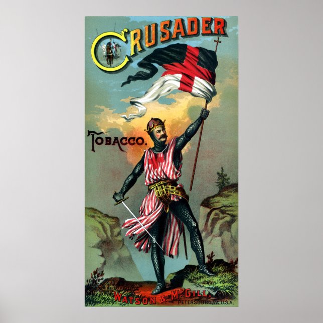 19th C. Crusader Tobacco Poster (Framsidan)