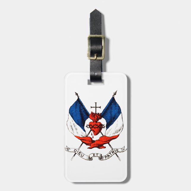 19th C. Fransk Patriotism Bagagebricka (Vertikal Framsida)