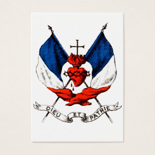 19th C. Fransk Patriotism Visitkort