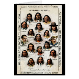 19th C. Indian Medicine Poster Hälsningskort