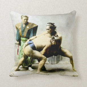 19th C. Japanska brottare Kudde