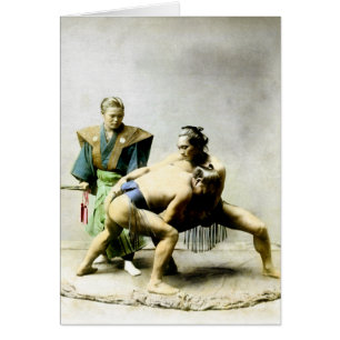 19th C. Japanska brottare OBS Kort