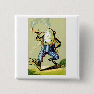 19th C. Leda i rör att röka grodan Knapp