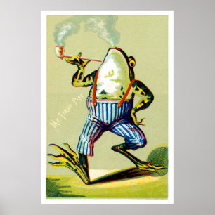19th C. Leda i rör att röka grodan Poster